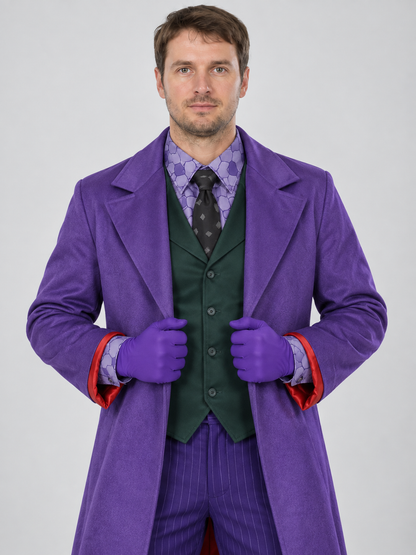 Joker Cosplay Costume: Purple with Vest