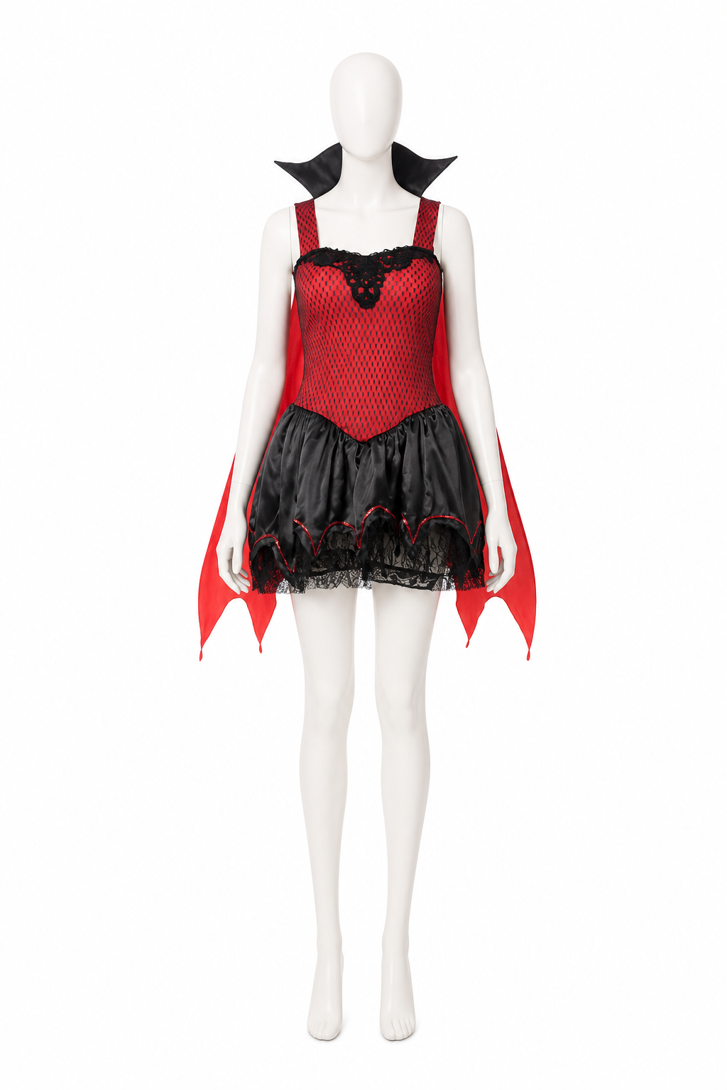 Vampire-Style Dress with Cape and Lace Costume Dresses detail 3