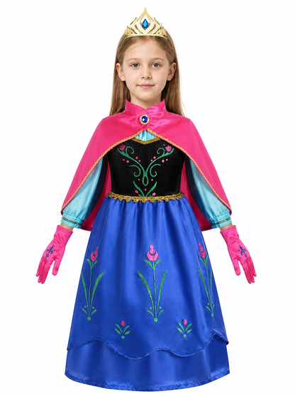 Princess Anna Costume with Cape and Crown Costume Capes detail 3