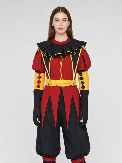 Jester Costume with Mask and Hat