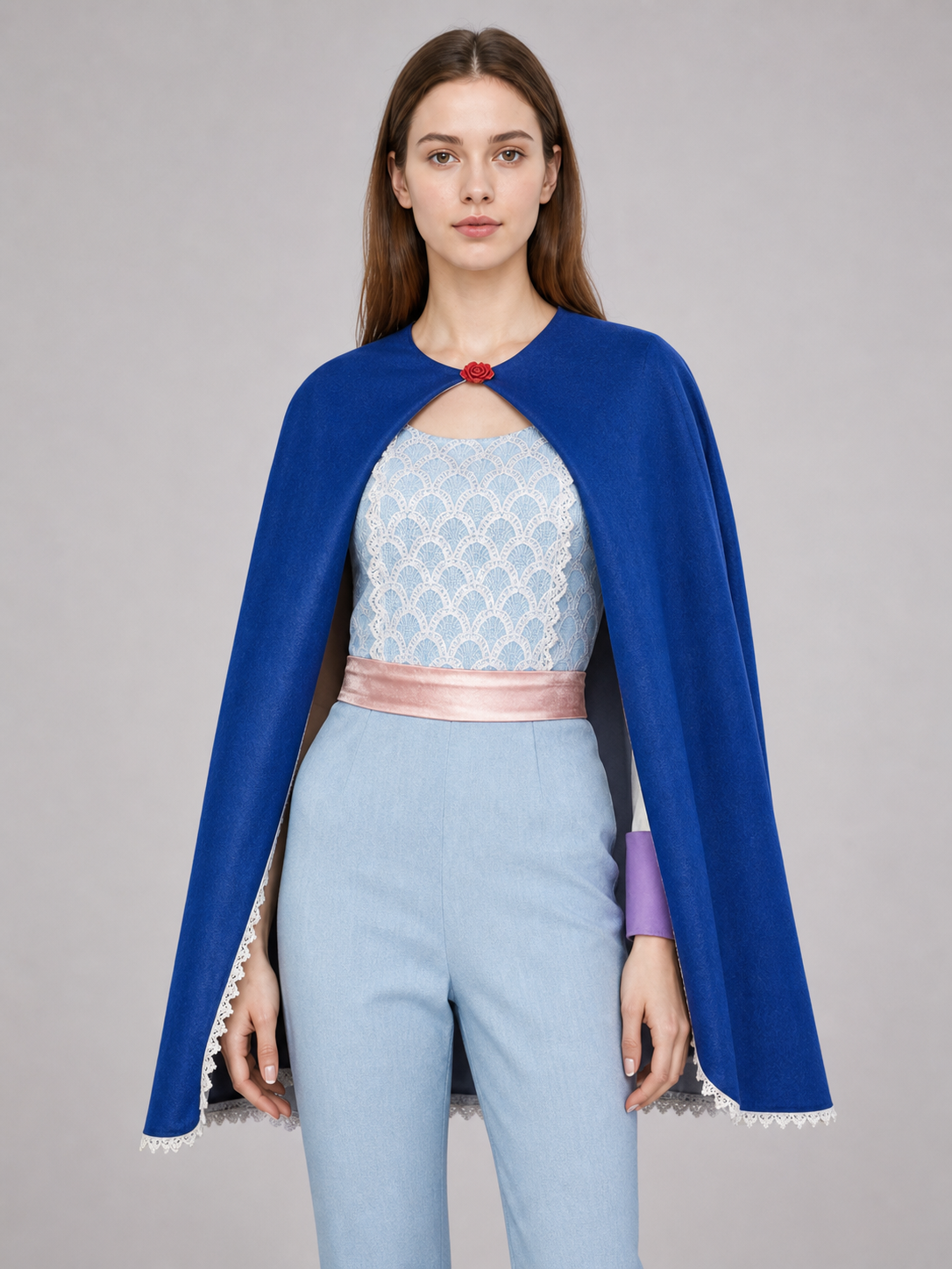 Cosplay Costume with Cape, Top, and Pants
