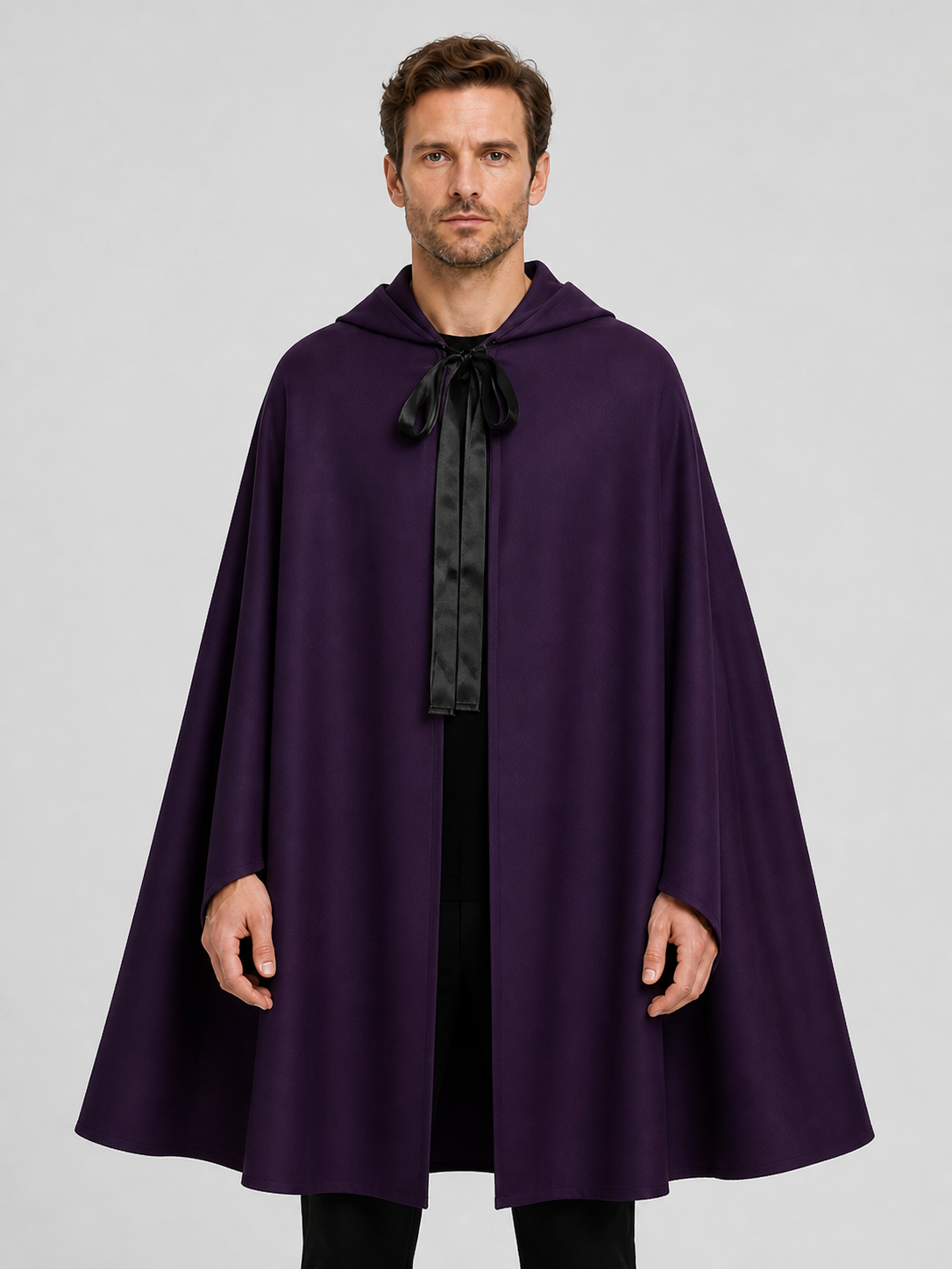 Medieval Dark Death Cloak with Hood for Cosplay Costume Capes detail 3