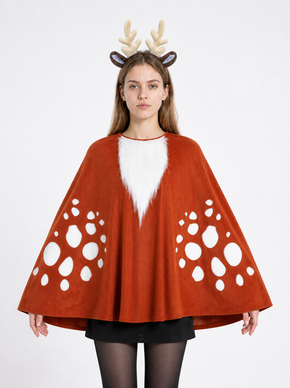 Deer Costume with Antlers and Cape for Festive Events Costume Capes detail 2
