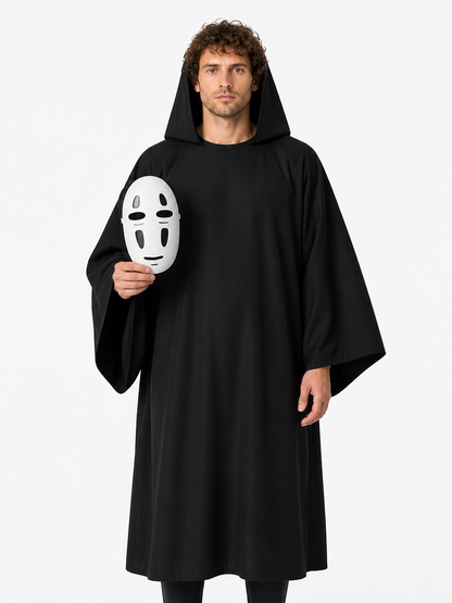 No-Face Hooded Cloak and Mask for Cosplay Costume Capes detail 3