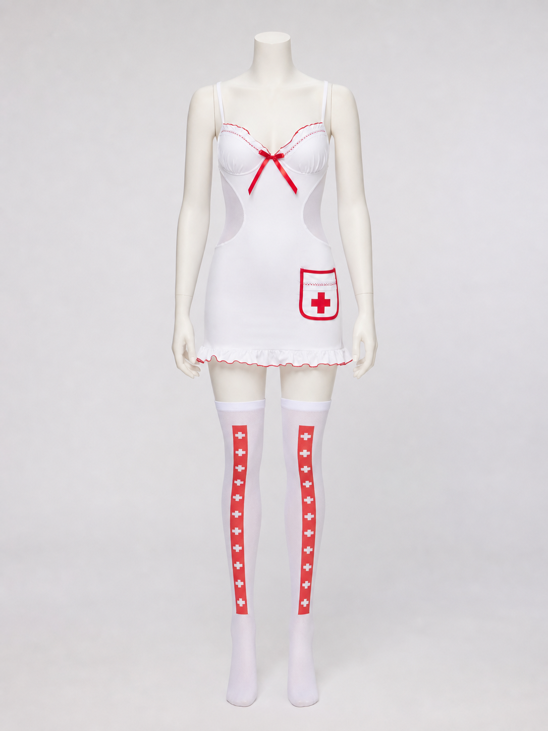 Medical Uniform with Red Cross and Ruffles Costumes detail 3