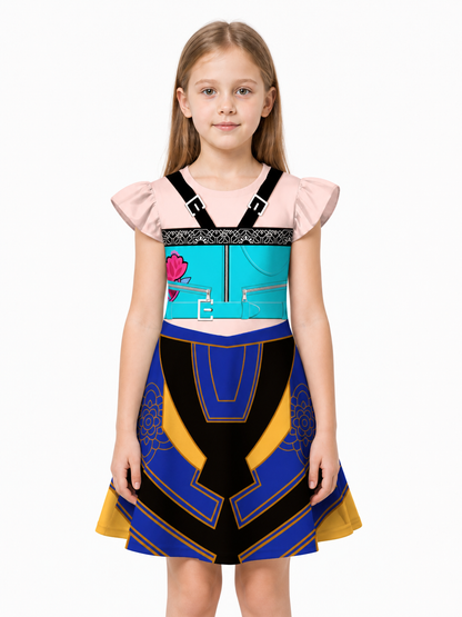 Children’s Dress with Puffy Sleeves and Sequins
