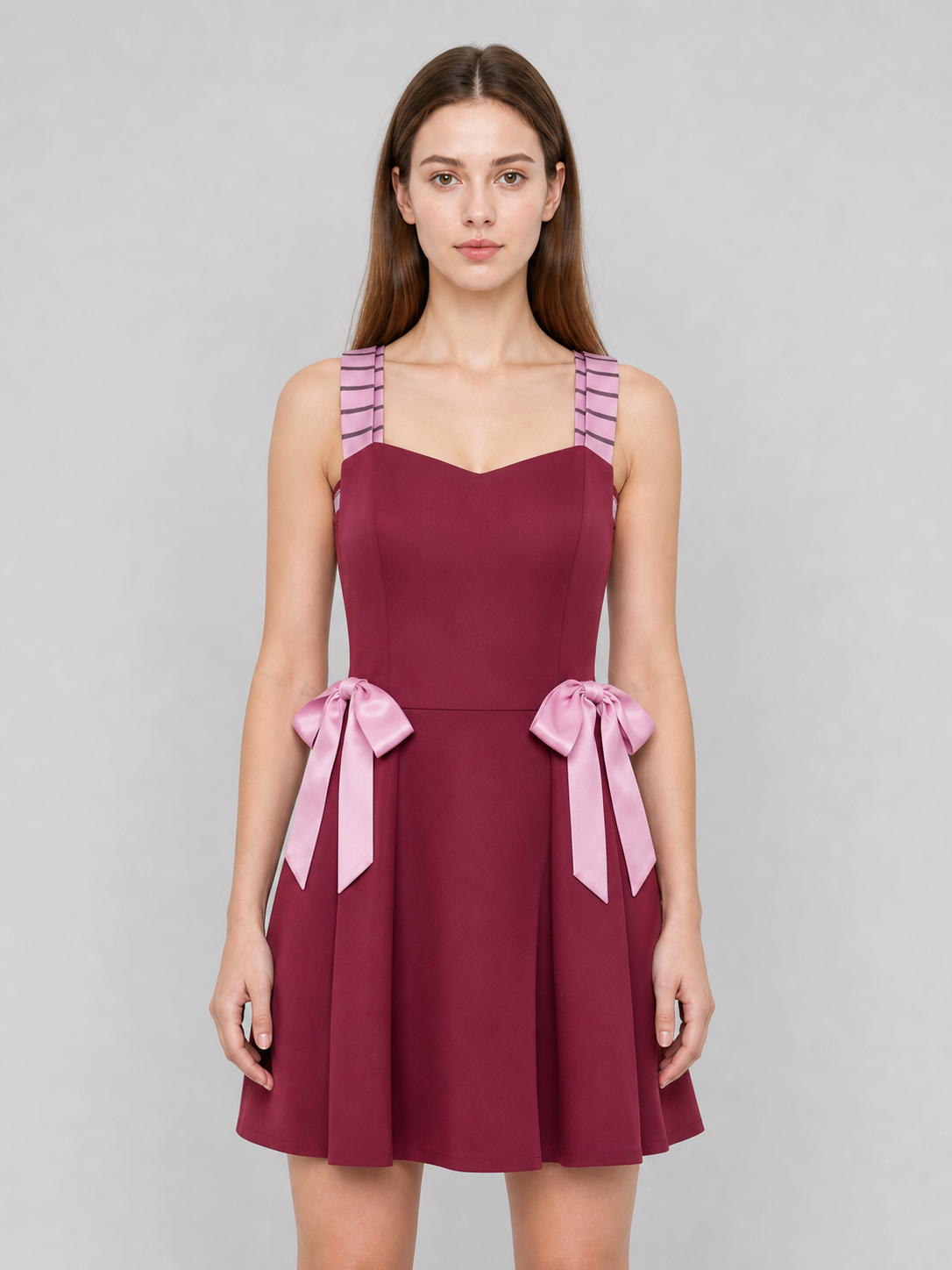Mirajane Cosplay Dress with Bow and Pendant