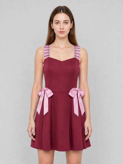 Mirajane Cosplay Dress with Bow and Pendant