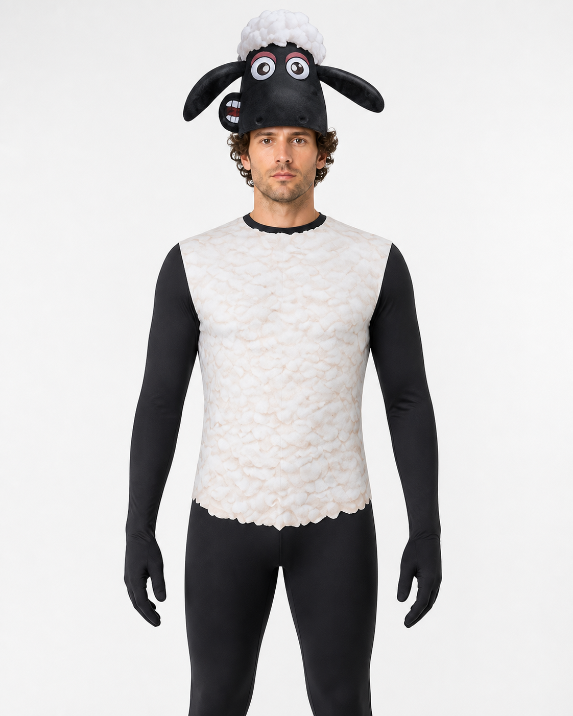 One-Piece Black-and-White Sheep Costume for Cosplay Costumes detail 3