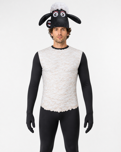 One-Piece Black-and-White Sheep Costume for Cosplay Costumes detail 3