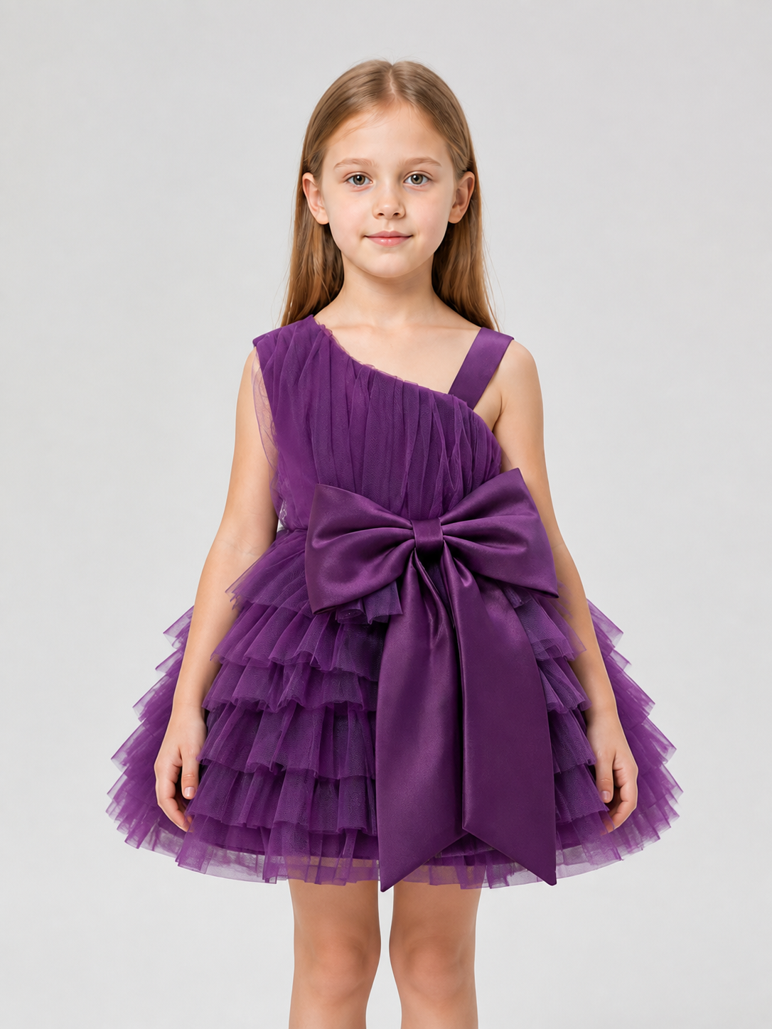 European-Style Sleeveless Tulle Dress with Bow LAL93 Costume Dresses detail 3