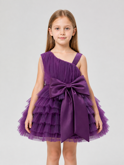 European-Style Sleeveless Tulle Dress with Bow LAL93 Costume Dresses detail 3