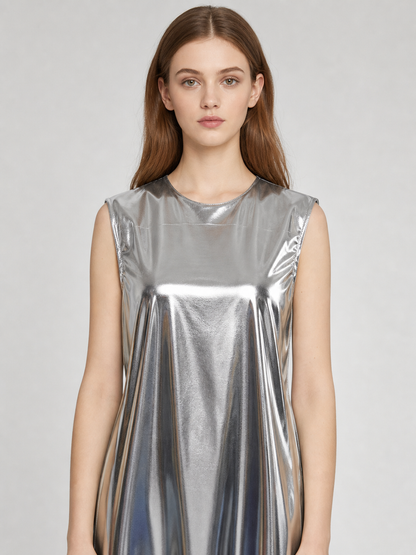 Silver Lace-Up Costume Dress for Cosplay