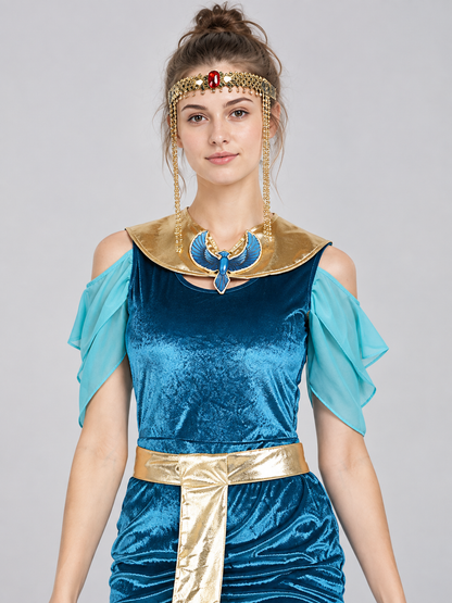 Egyptian-Style Costume with Gold Trim