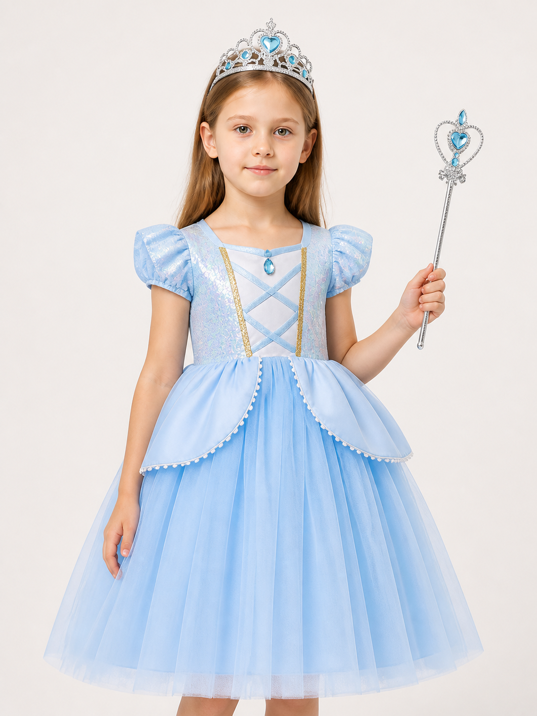 Light Blue Princess Costume for Halloween