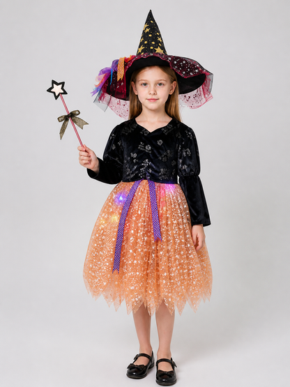 Witch Costume with Skirt and Magic Wand Costume Accessories detail 3