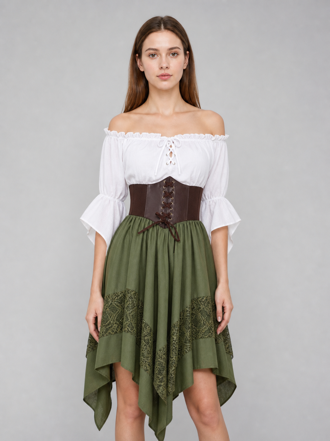 Pirate Costume: Blouse, Corset, and Skirt