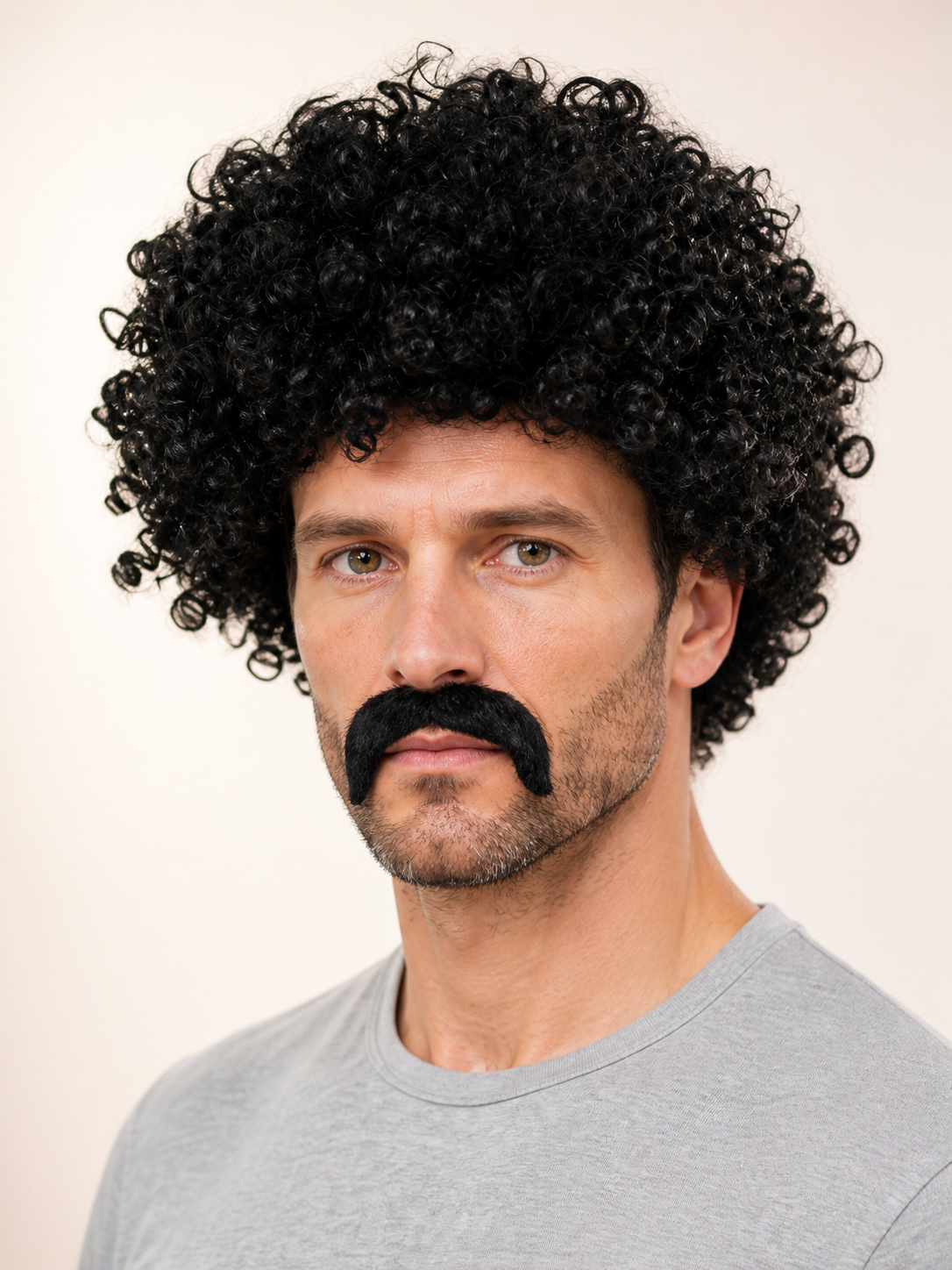 Black Carnival Wig with Short Curls