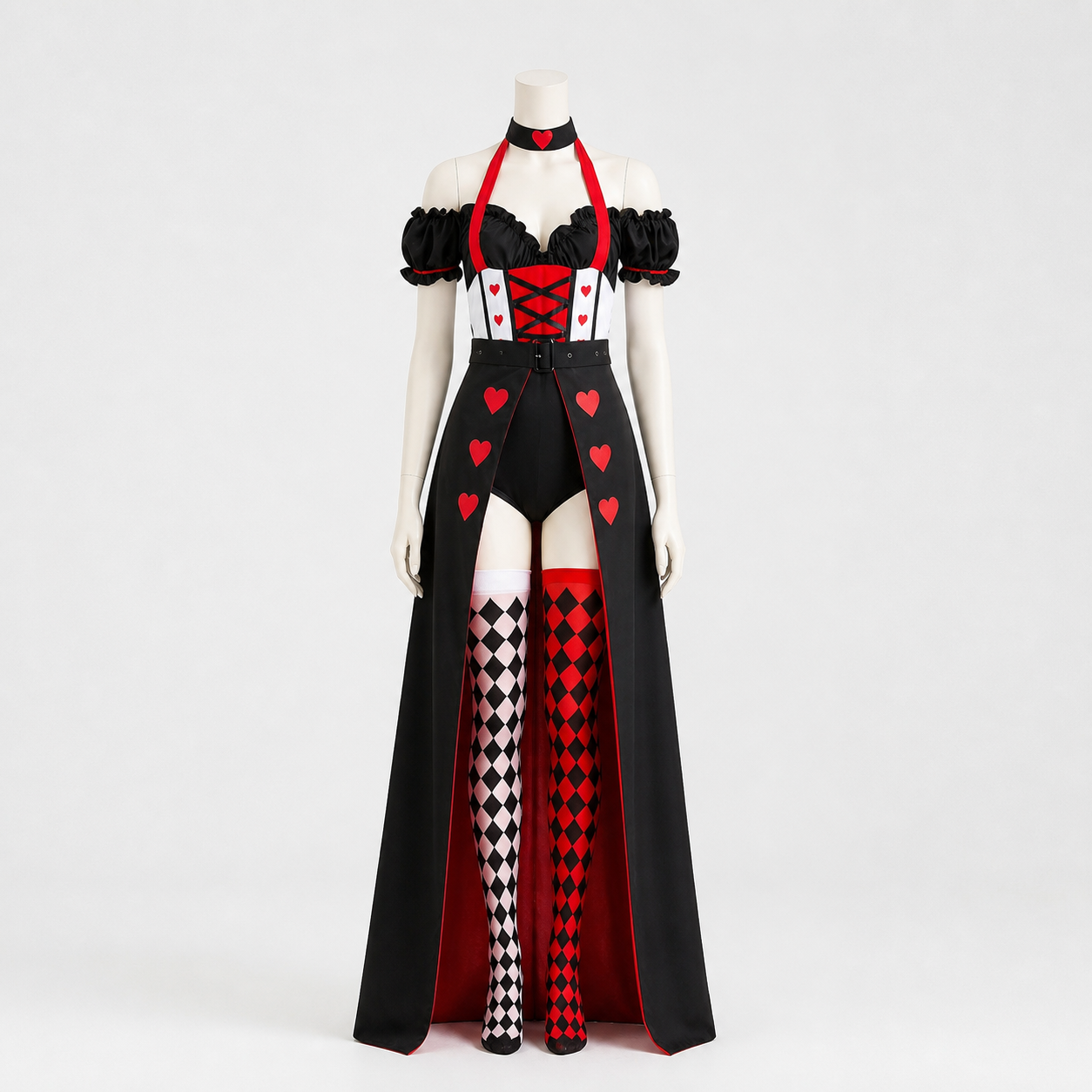 Red Queen Costume with Crown Costume Headwear detail 3