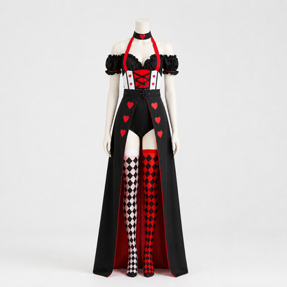 Red Queen Costume with Crown Costume Headwear detail 3