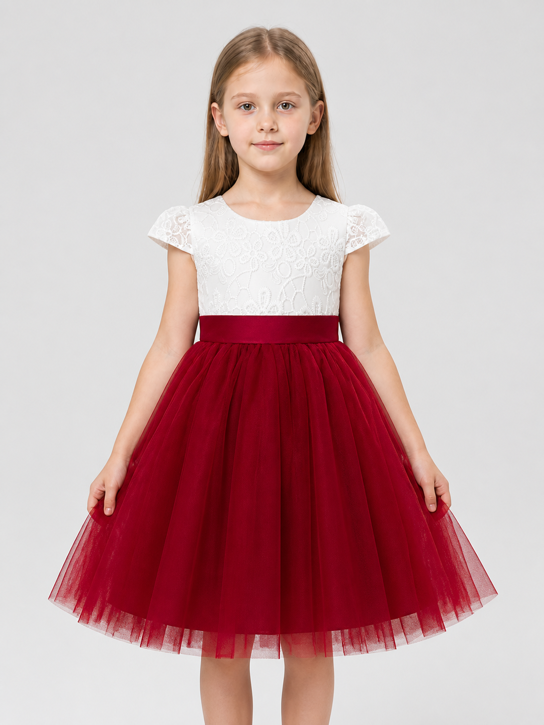 Children's Princess Dress with a Full Skirt and Bow Costume Dresses detail 3