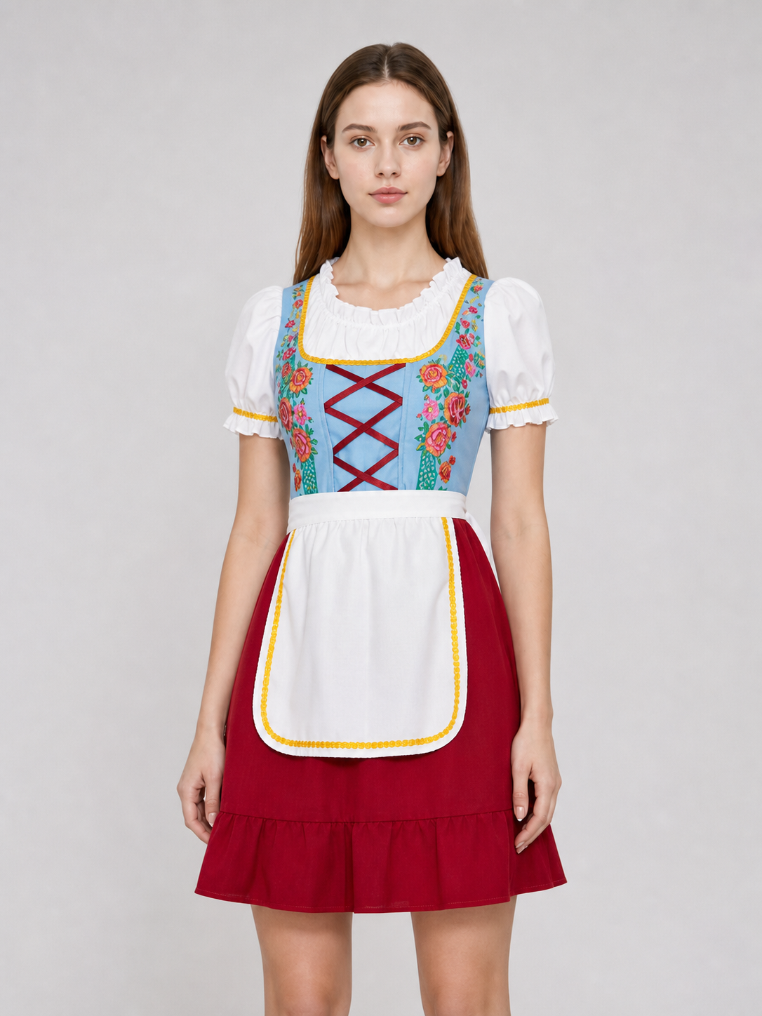 Oktoberfest-Style Folk Costume with Apron