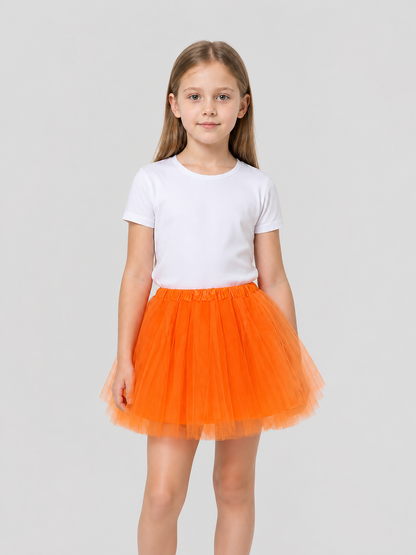 Orange Full Tulle Skirt for Halloween Costumes detail 3