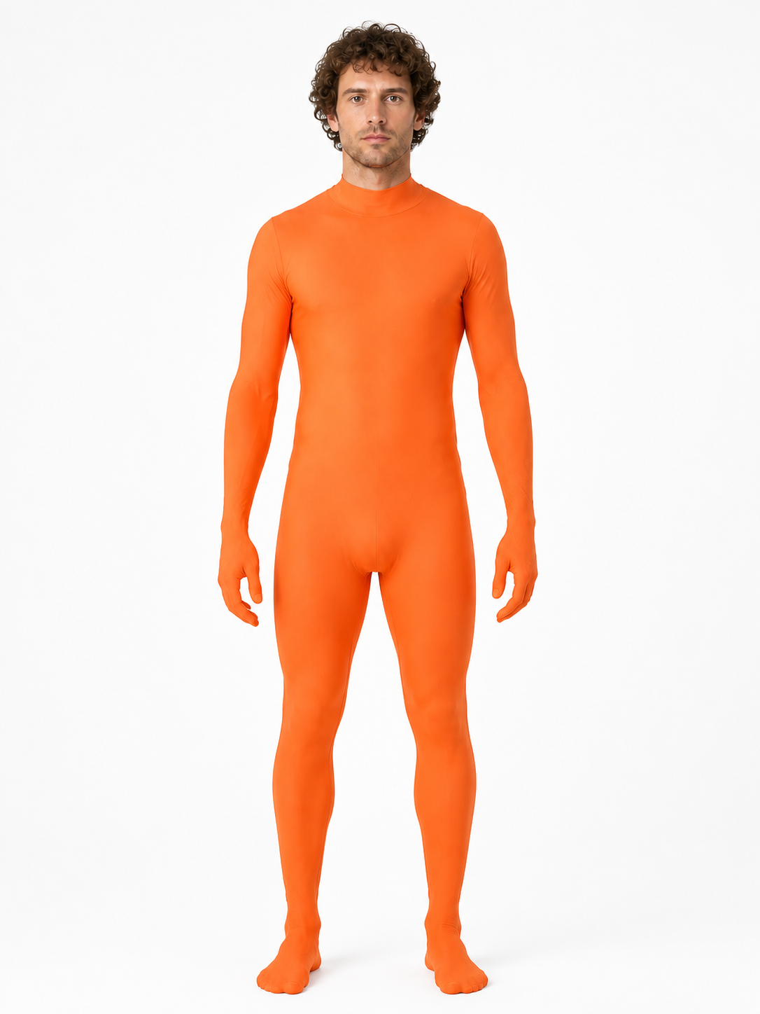 Orange Hooded Cosplay Jumpsuit Costumes detail 3
