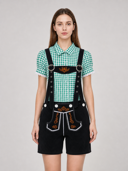 Traditional Costume with Shirt and Suspender Shorts