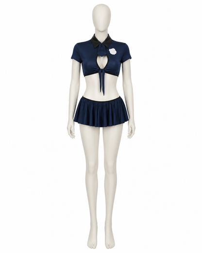 Police Costume with Short Top and Skirt Costumes detail 3