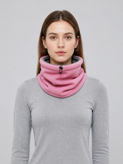 Insulated Neck Gaiter with a High Collar, Pink product detail 2