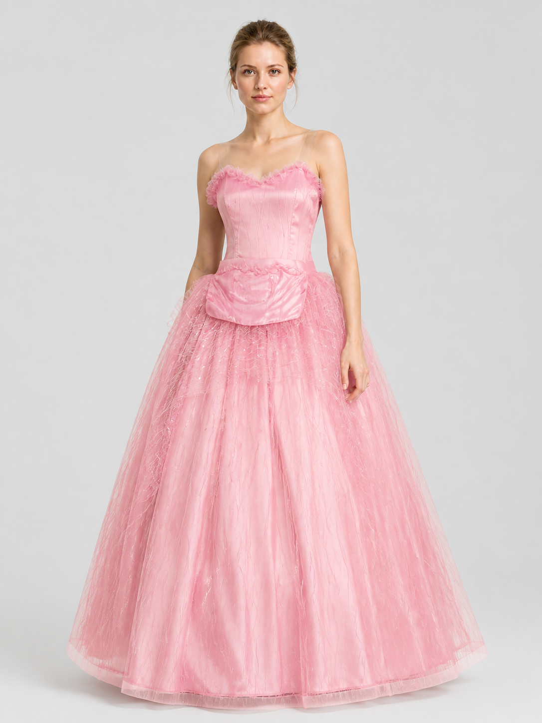 Pink Glinda Full-Skirted Dress for Cosplay Costume Dresses detail 3