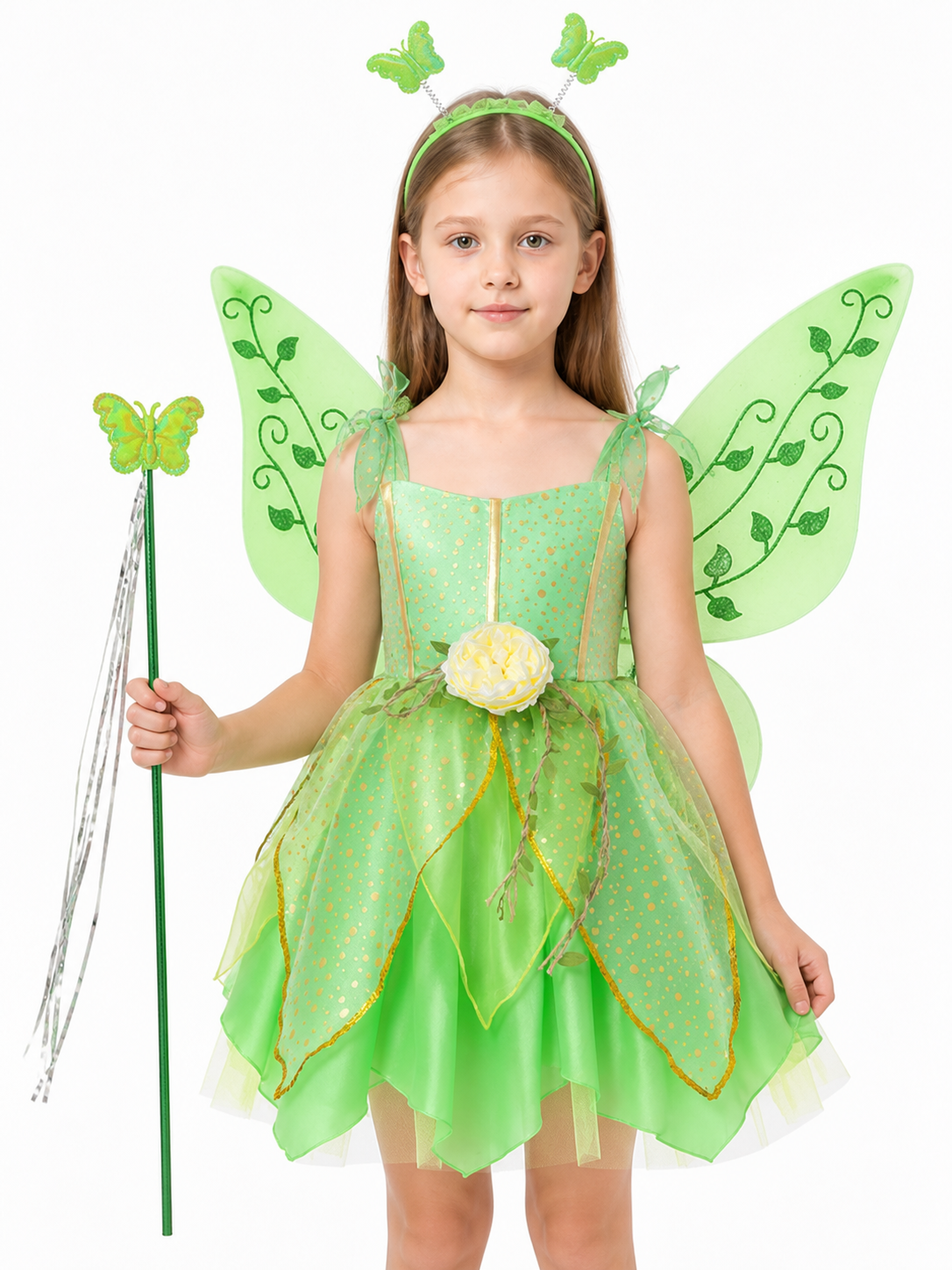 Children's Tinker Bell Fairy Costume with Wings Costumes detail 3