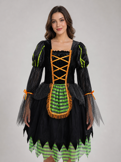 Witch Costume with Pointed Hat for Cosplay