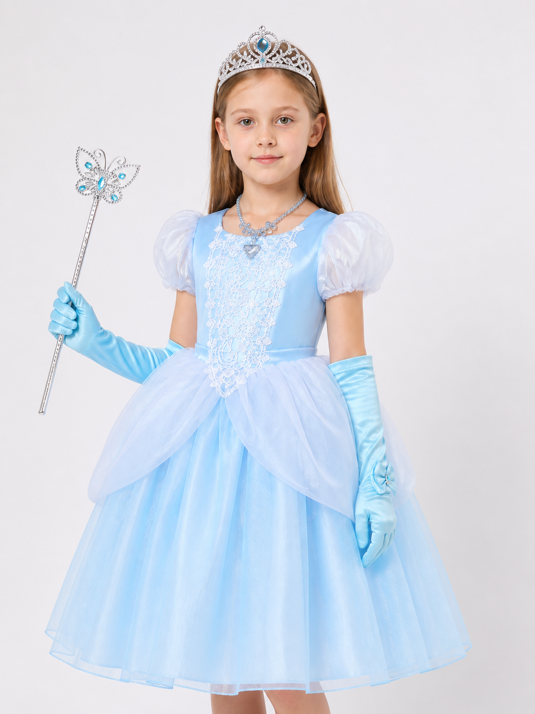 Princess Costume in a Blue Dress for Halloween Costume Dresses detail 2