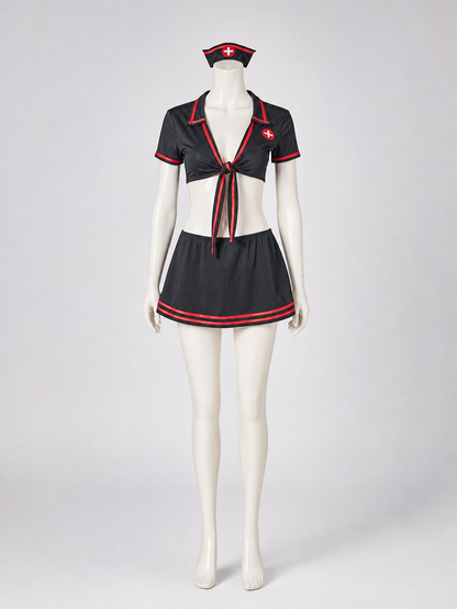 Cosplay Costume with Top and Skirt, Black and Red Costumes detail 3