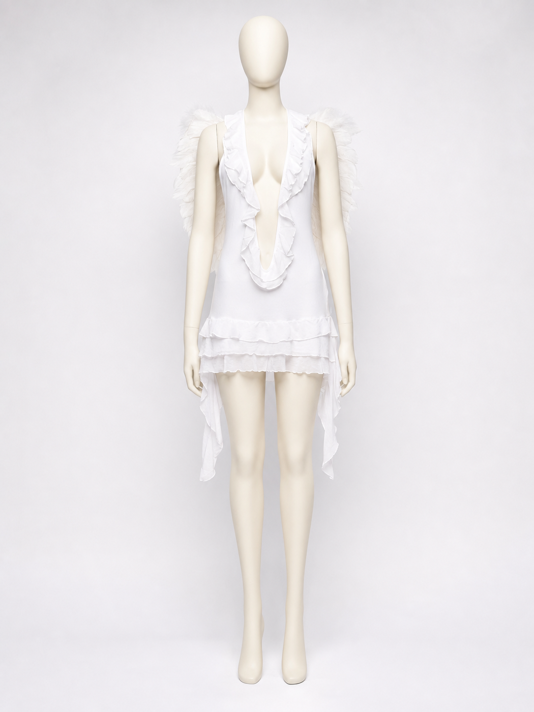 Angel Costume with Wings and Ruffles for Cosplay Costumes detail 2