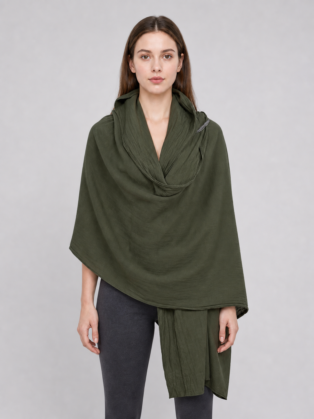 Green Carnival Hooded Cape