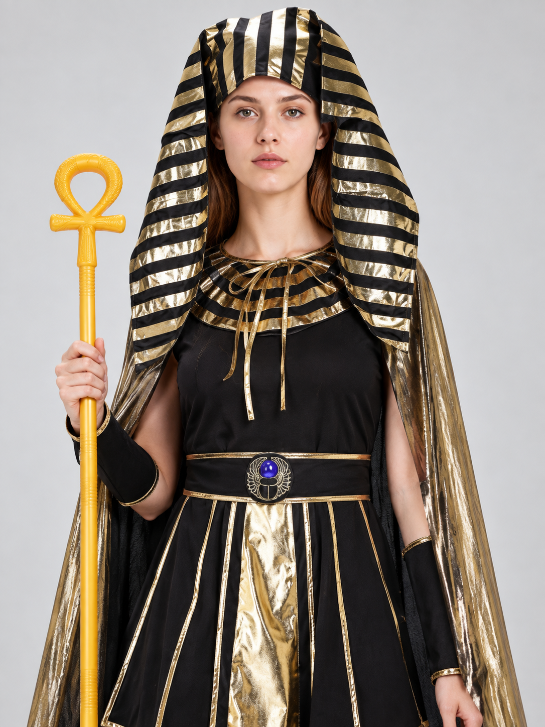 Egyptian Carnival Costume with Cape and Scepter Costume Capes detail 2