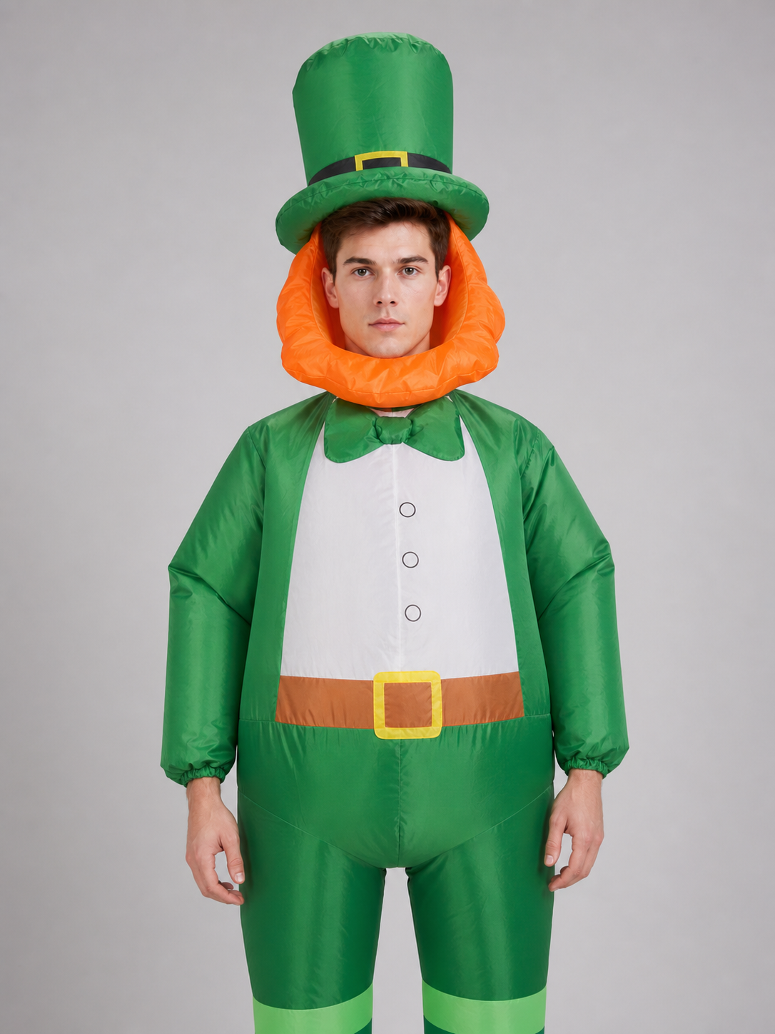 Green Inflatable Leprechaun Costume for Celebrations