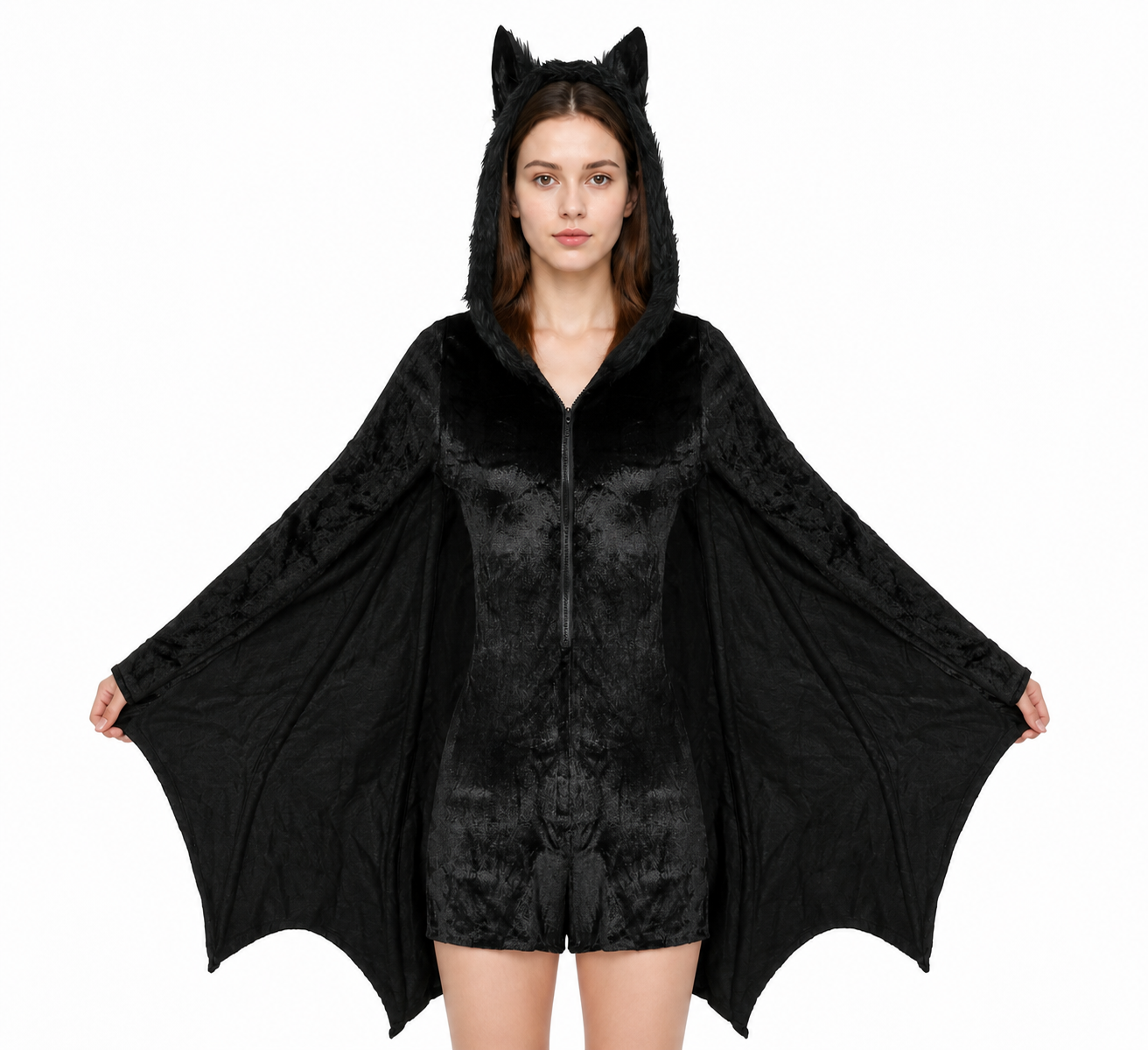 Bat jumpsuit with a hood and wings product detail 3