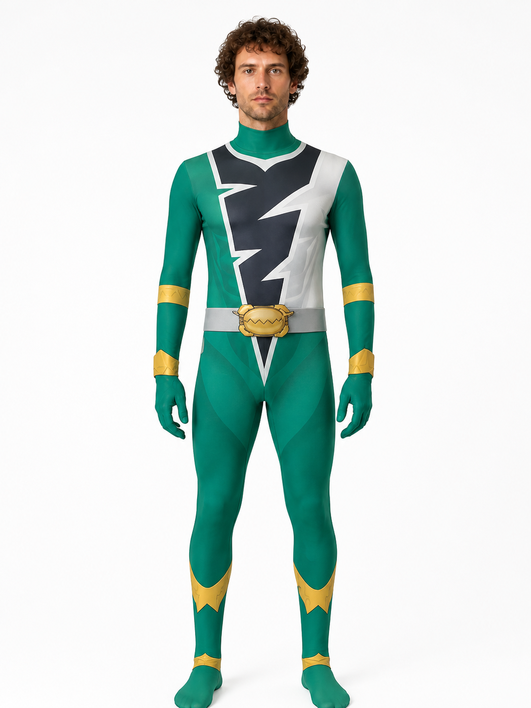 Knight Jumpsuit Costume with Mask and Zipper Costume Masks detail 3