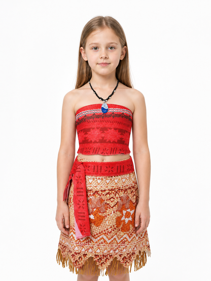 Moana Costume with Fringe Skirt and Necklace Costumes detail 3