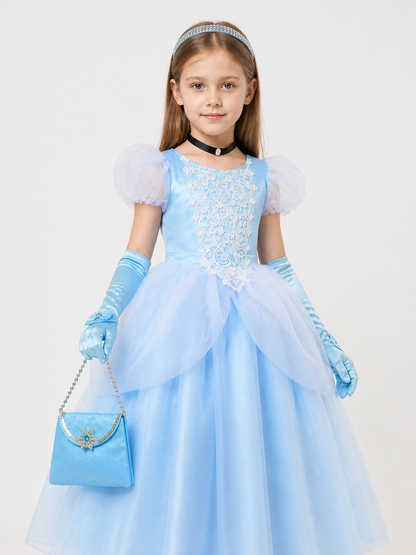 Princess Carnival Costume with Full Skirt and Lace