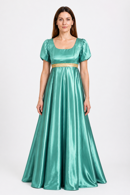 Mint Empire Waist Dress with Square Neckline Costume Dresses detail 3