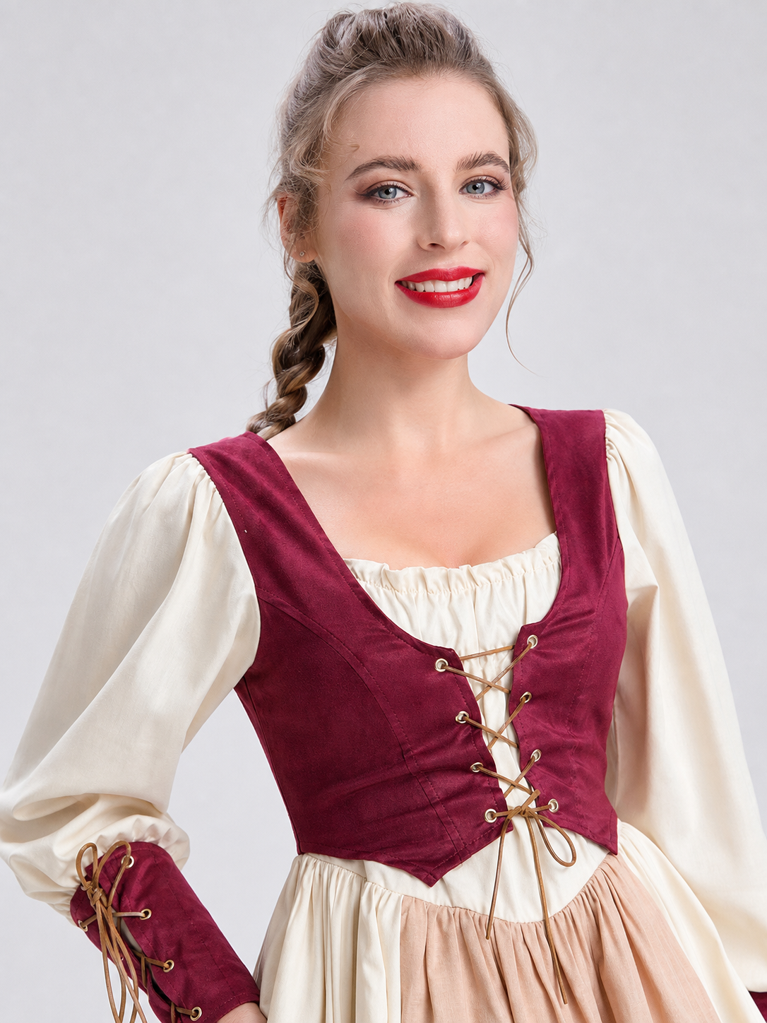 Carnival Costume with Apron and Full Skirt