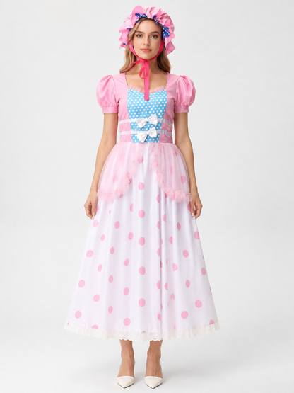 Polka-Dot Princess Dress with Lace Trim Costume Dresses detail 2