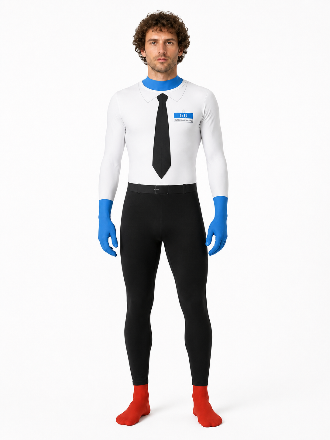 Character Carnival Jumpsuit with Glasses and Tie