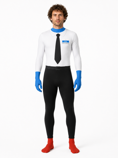 Character Carnival Jumpsuit with Glasses and Tie