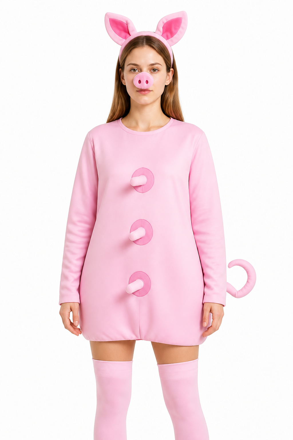 Pig Kigurumi with Ears, Snout, and Socks product detail 3